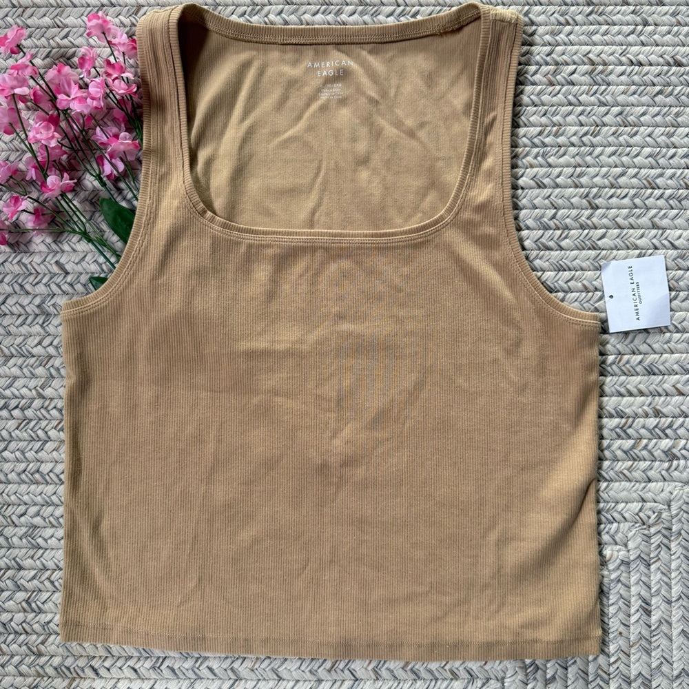 American Eagle Tan Crop Top Tank